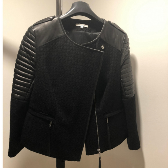 Rebecca Minkoff Lambskin Leather and Wool Jacket - Picture 2 of 3